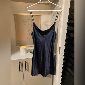 Babaton Blue Camisole Mini Dress